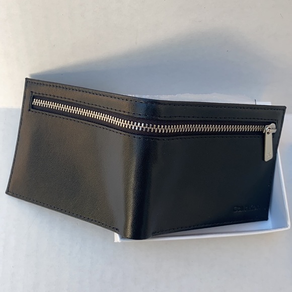 New CALVIN KLEIN Black Leather Mens Wallet - Picture 6 of 7
